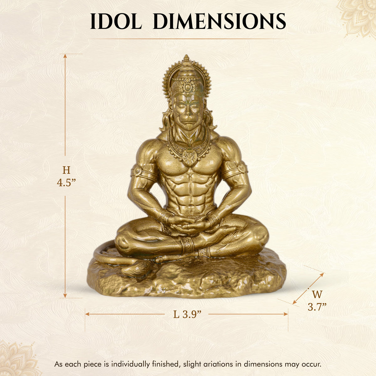 GOLDEN BRONZE | HANUMAN JI IDOL | BAJRANGBALI MURTI
