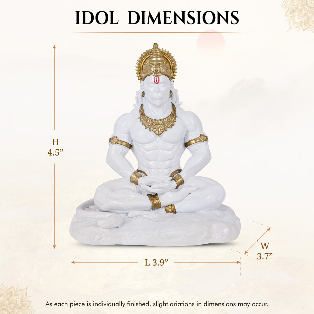DIVINE WHITE | HANUMAN JI IDOL | BAJRANGBALI MURTI