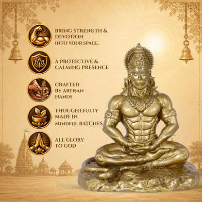 GOLDEN BRONZE | HANUMAN JI IDOL | BAJRANGBALI MURTI