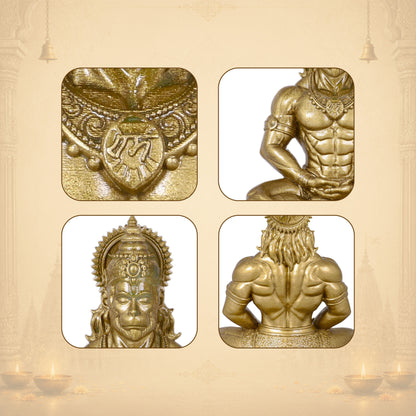 GOLDEN BRONZE | HANUMAN JI IDOL | BAJRANGBALI MURTI