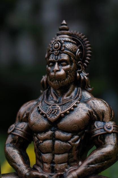 Antique Copper - Hanuman ji Murti | Bajrangbali Idol [4.5 Inch]