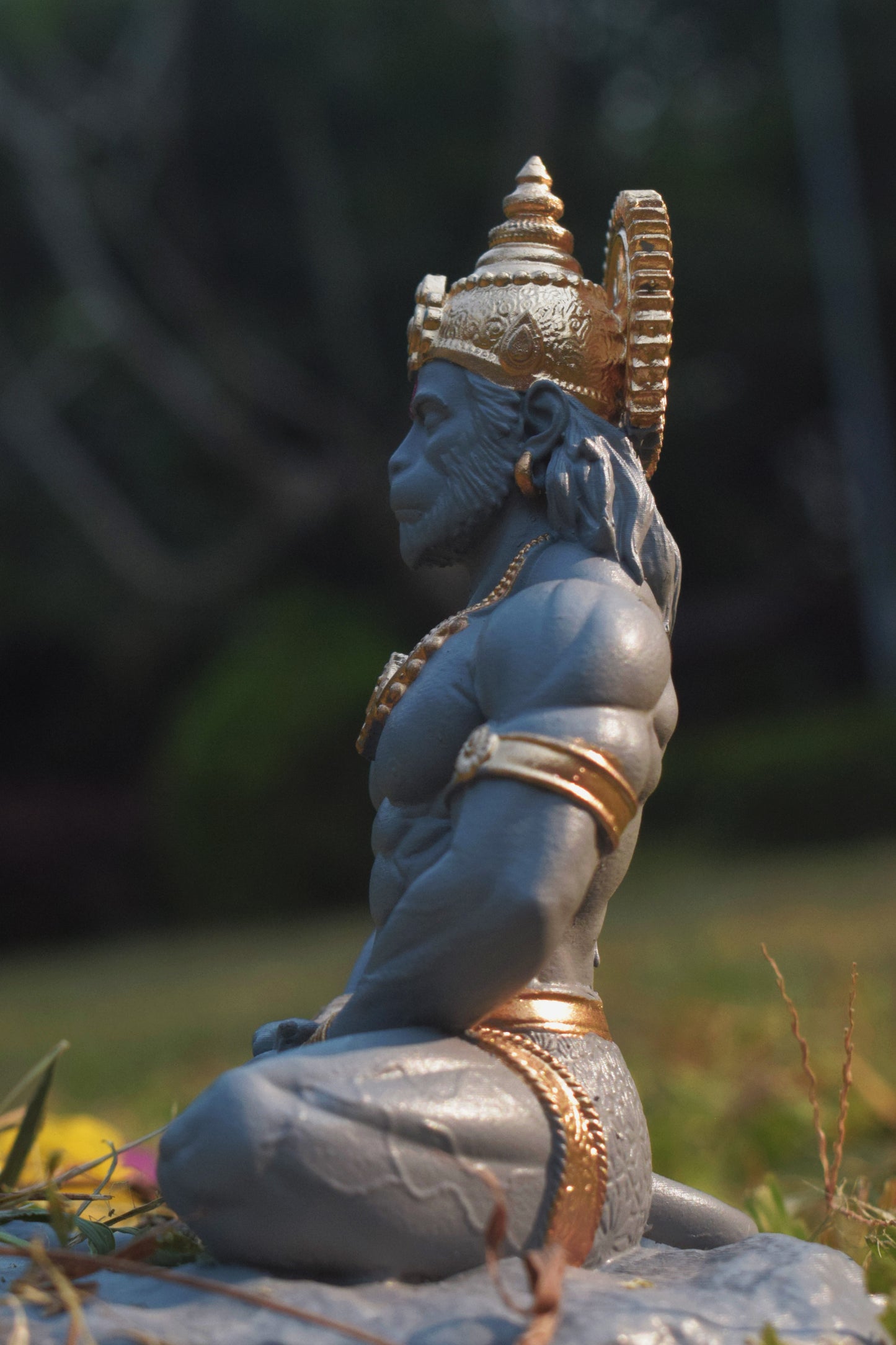 Grey - Hanuman ji Murti | Bajrangbali Idol [4.5 Inch]
