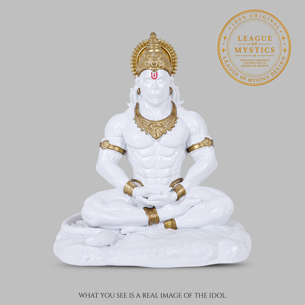 DIVINE WHITE | HANUMAN JI IDOL | BAJRANGBALI MURTI