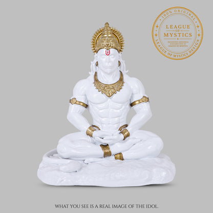 DIVINE WHITE | HANUMAN JI IDOL | BAJRANGBALI MURTI