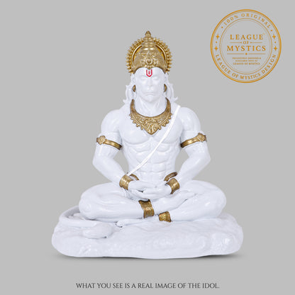 DIVINE WHITE | HANUMAN JI IDOL | BAJRANGBALI MURTI