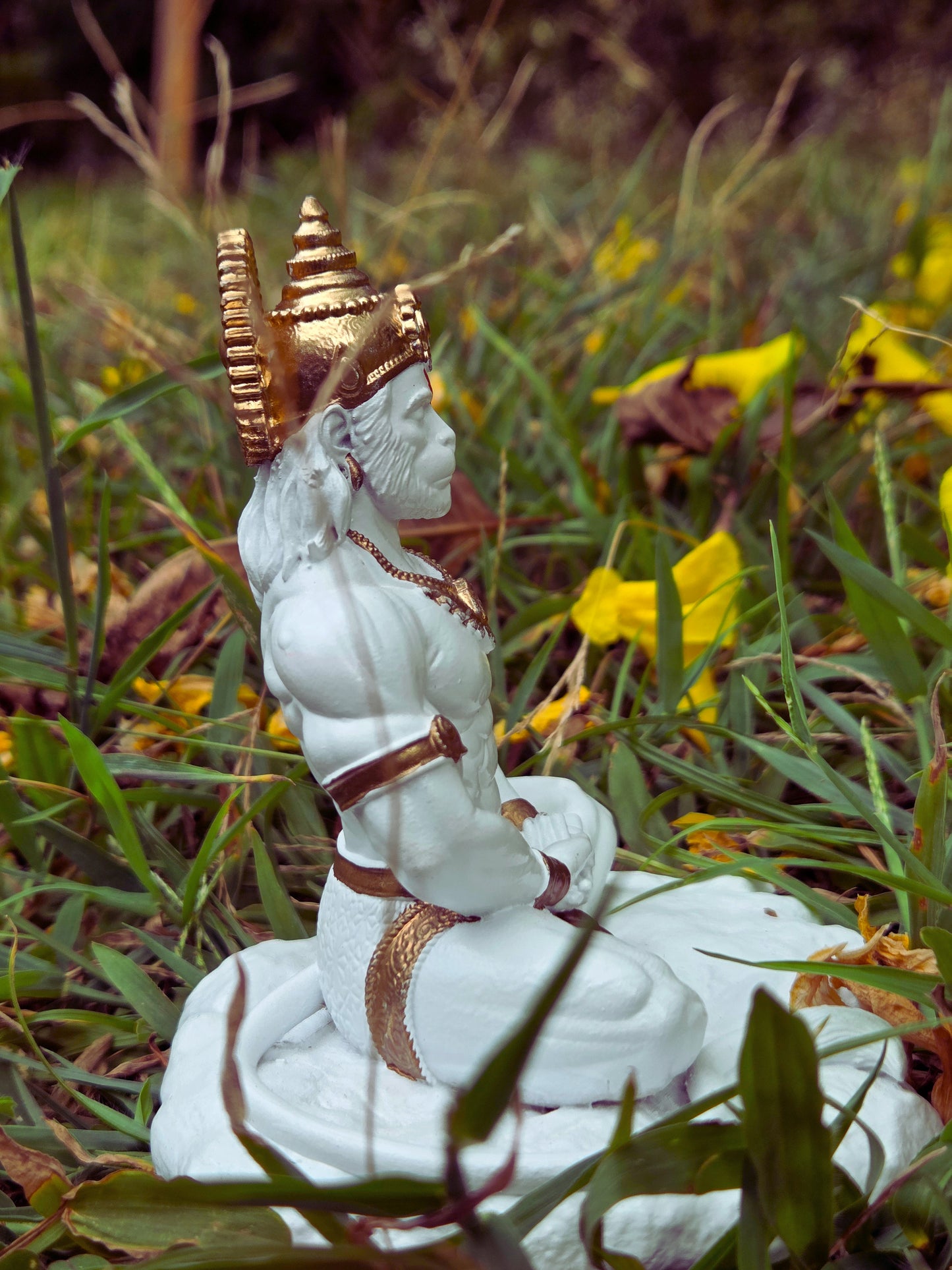 Divine White - Hanuman ji Murti | Bajrangbali Idol [4.5 Inch]