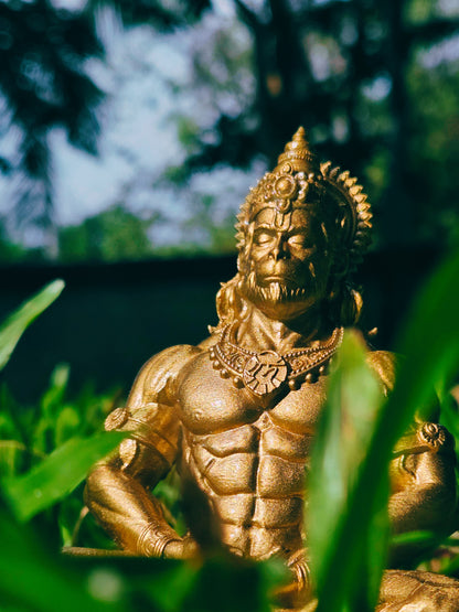 Golden Bronze - Hanuman ji Murti | Bajrangbali Idol [4.5 Inch]