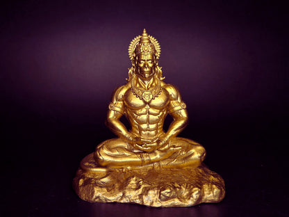 Golden Bronze - Hanuman ji Murti | Bajrangbali Idol [4.5 Inch]