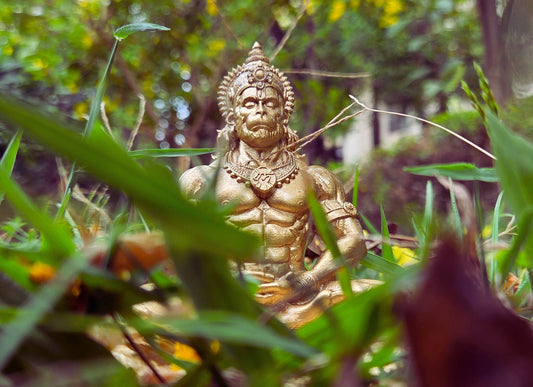 Golden Bronze - Hanuman ji Murti | Bajrangbali Idol [4.5 Inch]