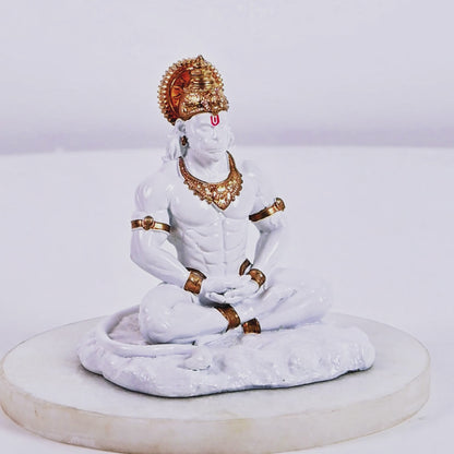 DIVINE WHITE | HANUMAN JI IDOL | BAJRANGBALI MURTI